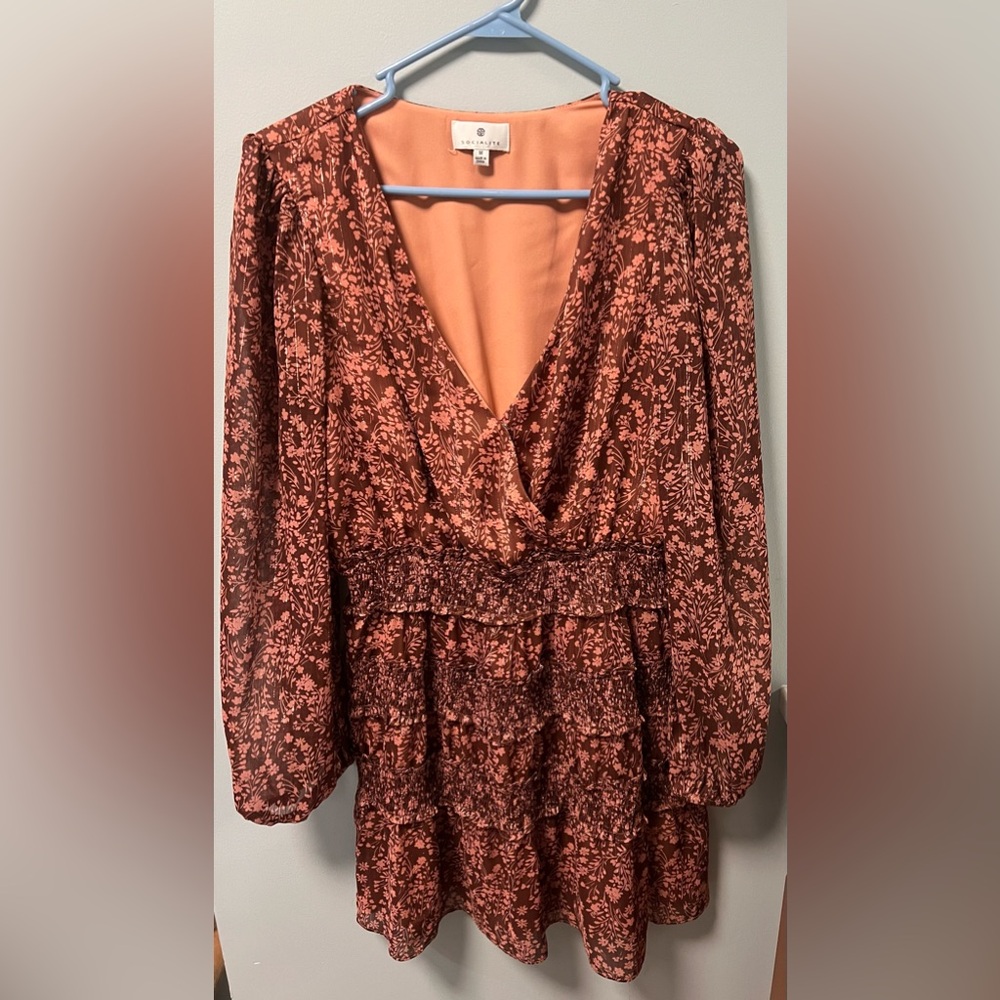 Long sleeve cocktail dress